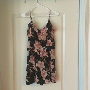 Black Floral Romper- 19 Cooper size Small
